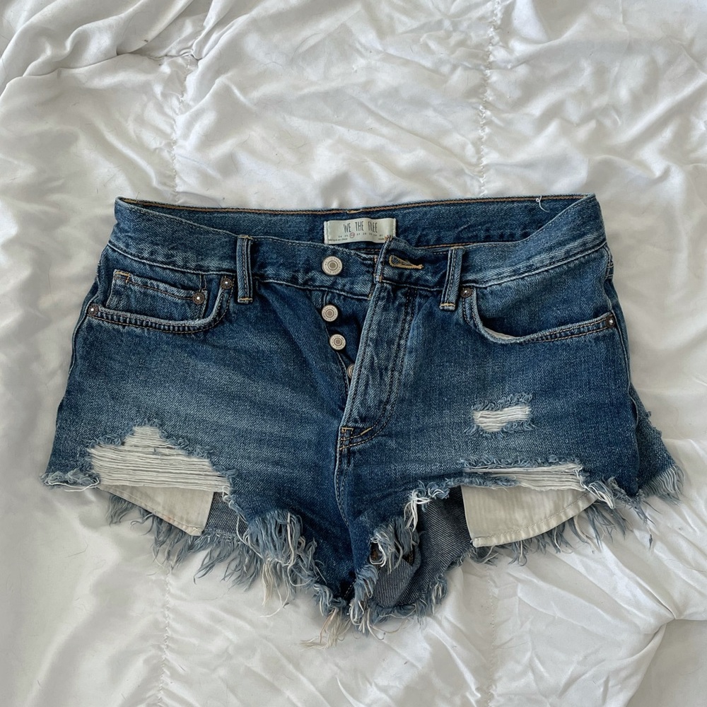 Free People Low Rise Denim Shorts